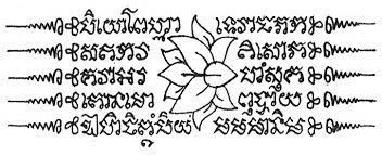 Tattoo-sakyant le lettrage khom du sud